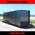 Covered Wagon Trailers 8.5x24 Char Coal  Black out ramp door Enclosed Cargo Car Hauler