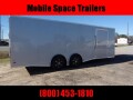  Covered Wagon Trailers 8.5x24  Silver Spread axles ramp door Enclosed Cargo