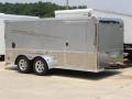 Silver Flat Front Enclosed motorcycle trailer 14ft