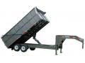 16ft Grey Gooseneck Dump Trailer