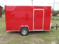 12ft Single Axle RED With Double Door w/Spare Tire