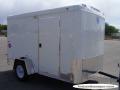 10FT Single Axle WHITE  With Spare Tire and Double Door