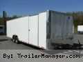 28ft Car Hauler, White, Flat Front and More
