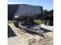 14ft Grey Dump Trailer w/Tandem 7000 lb Axles