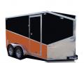 14ft Orange/Black Two Toned Enclosed Motorcycle Cargo Trailer