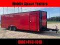 8.5x24 10k Red Blackout Carhauler w/ ramp door Enclosed Cargo
