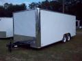 20ft  Enclosed Car Trailer - White Flat Front