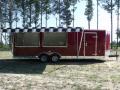 RED 24FT V NOSE CONCESSION TRAILER W/AWNING