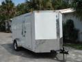 12ft white enclosed cargo trailer with v-nose and ramp