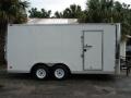 16ft enclosed trailer-white with rear ramp
