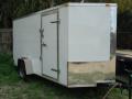 12ft white enclosed trailers-v-nose