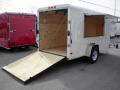 White Flat Front 12ft Concession Trailer w/ Window