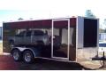 16FT BLACK MOTORCYCLE TRAILER W/ELECTRICAL PACKAGE