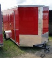 12FT RED SINGLE AXLE CARGO TRAILER