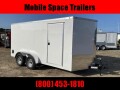  Trailer 7x14 6ft3 White W/ Ramp Door Enclosed Cargo screwlessTrailer