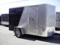 Silver and Black 10ft V-Nose  Motorcycle Trailer