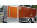 Enclosed 16ft Orange TA Motorcycle Trailer