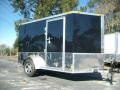 6x12 black enclosed cargo motorccyle trailer finished