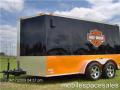 6x12 black harley enclosed cargo motorcycle trailer 