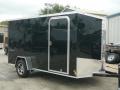 12FT BLACK  CARGO TRAILER WITH REAR RAMP