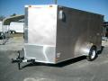 6x12 beige enclosed cargo motorcycle trailer 