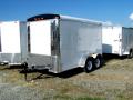 12ft White Flat Front TA with Round Top Trailer