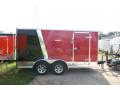 Black and Red Enclosed 14ft Motorcycle Hauler