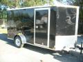 6x12 sa black enclosed cargo landscaping trailer