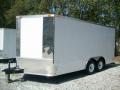 8.5x24 10k V-nose white w ramp and side door 