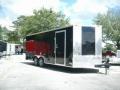 8 x 20 v nose black enclosed cargo carhauler trailer