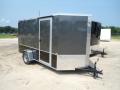 12FT BLACK AND CHARCOAL GREY ENCLOSED TRAILER W/RAMP