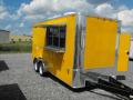 7x16 yellow concession trailer window w glass and scree
