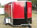 Red/Black 10ft Single Axle Enclosed Cargo Trailer