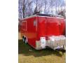 8.5'X16' RED CONCESSION TRAILER