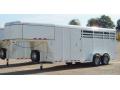 WHITE 3 HORSE SLANT LOAD WITH 5200LB AXLES