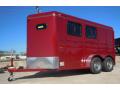 Red 2 horse slant with drop windows 