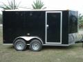 14FT CARGO TRAILER SHOWN IN BLACK WITH RAMP