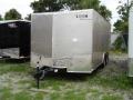 18FT SILVER CARGO TRAILER-WEDGE FRONT