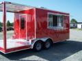 Red 20ft BBQ Trailer w/Porch A/C and Heat