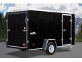 12ft Single Axle Black Cargo Trailer with V-nose and Ramp