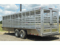 24 ft Aluminum Livestock Trailer w/Electric Brakes