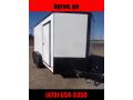  Covered Wagon Trailers 7x12 White Blackout Electric Package Ramp door Enclosed Cargo Trailer