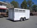 Steel 3 H White Trailer with V-nose and Slant Load