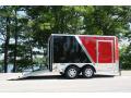 TWO TONE RED AND BLACK 14FT MOTORCYCLE TRAILER