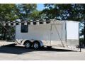 16FT MOTORCYCLE TRAILER W/BLACK AND WHITE CHECKERED FLOOR AND AWNING