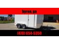 2023 Covered Wagon 7X12 White Enclosed Cargo Trailer tandem axle w ramp