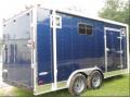 16ft  Motorcycle Trailer w/Finished Interior and Cabinets