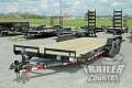 7' x 20' (18' + 2') Heavy Duty 10k Equipment Hauler Trailer w/ Spring Assisted Ramps.