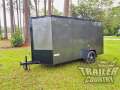6 X 12 V-NOSED ENCLOSED CARGO TRAILER w/ BLACK OUT PACKAGE