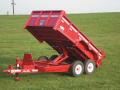 12ft Red Low Profile Dump Trailer